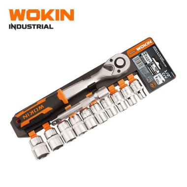 Juego Dados con Chicharra 1/2". 12 Piezas Wokin